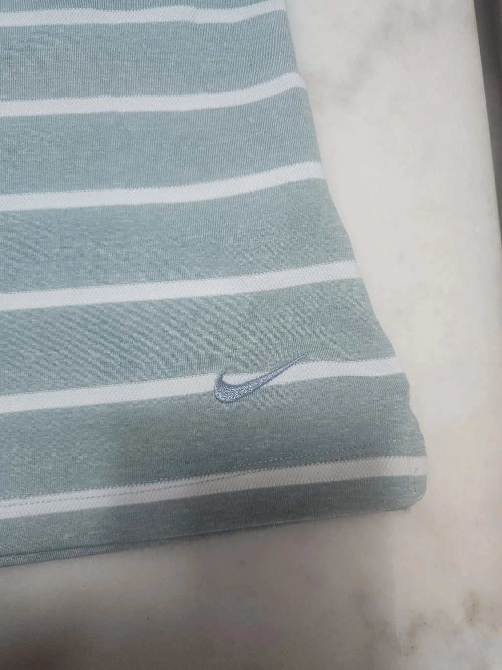 Nike Dri-FIT Striped Polo - Mint Green & White